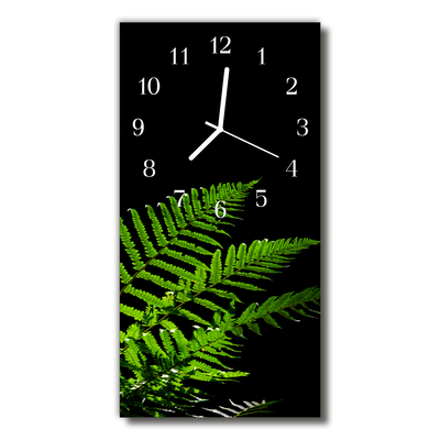 Glass Kitchen Clock Fern