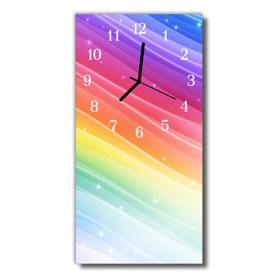 Glass Kitchen Clock Rainbow