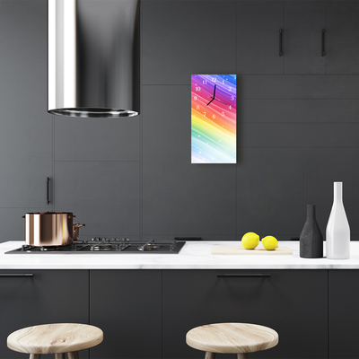 Glass Kitchen Clock Rainbow