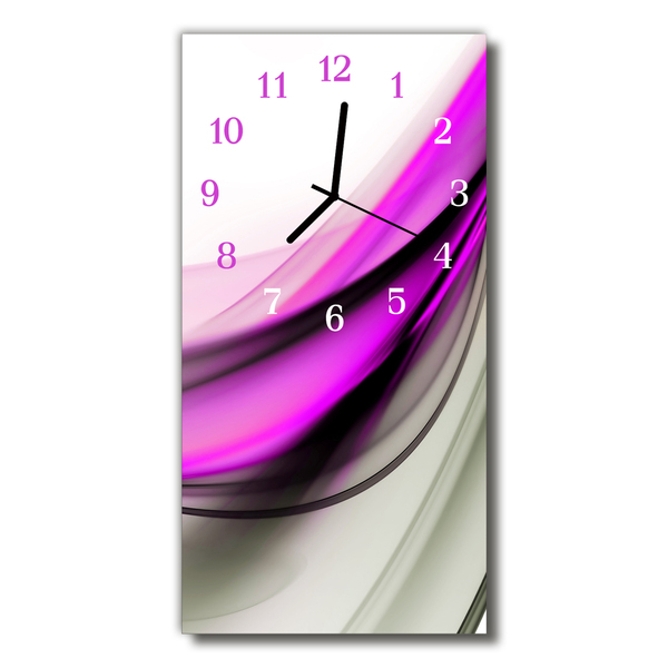 Glass Kitchen Clock Abstract