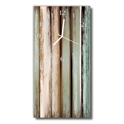 Glass Kitchen Clock Wood