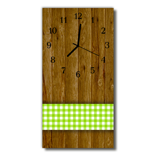 Glass Kitchen Clock Wooden table