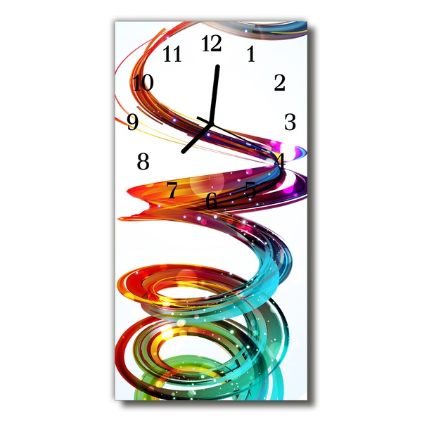 Glass Kitchen Clock Spiral