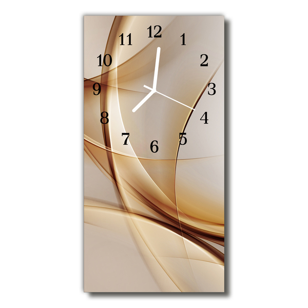 Glass Kitchen Clock Abstract