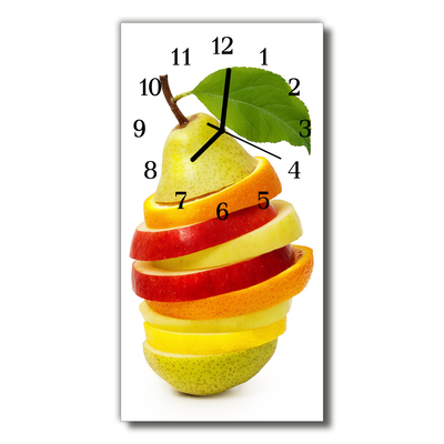 Glass Kitchen Clock Fruit