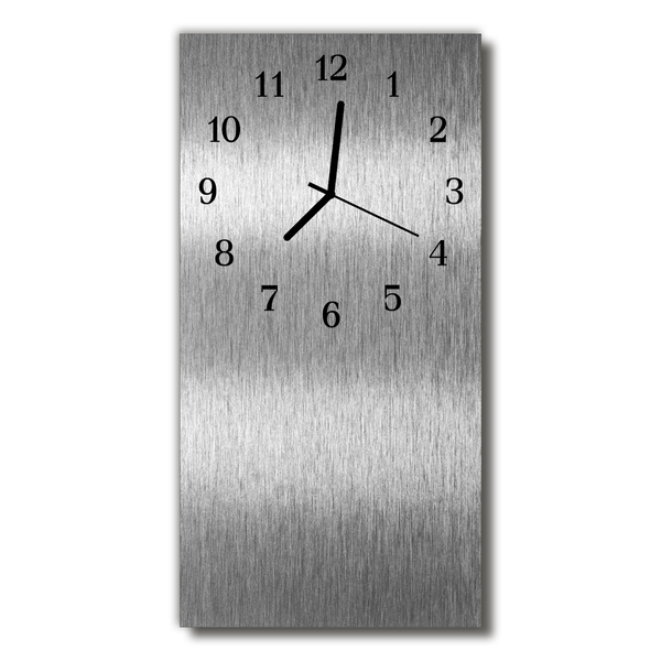 Glass Kitchen Clock Steel