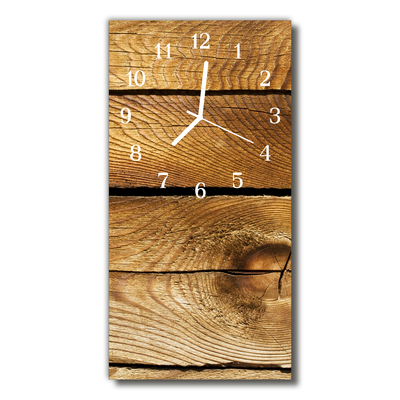 Glass Kitchen Clock Wood