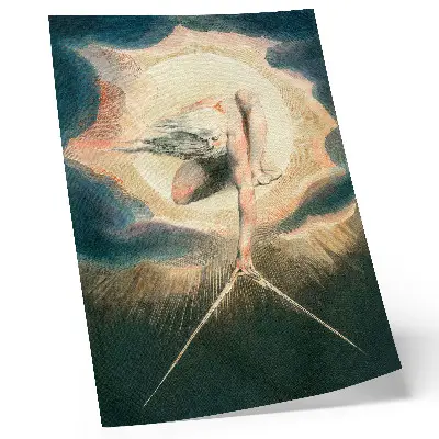 Premium wall art the ancient of days featuring william blake's illustration of a figure setting a compass on the ground from 1794