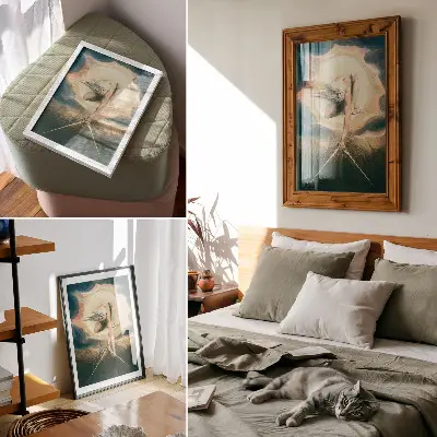 Premium wall art the ancient of days featuring william blake's illustration of a figure setting a compass on the ground from 1794