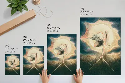 Premium wall art the ancient of days featuring william blake's illustration of a figure setting a compass on the ground from 1794
