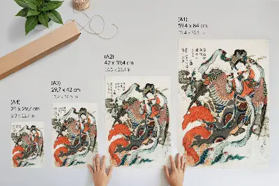 Japanese Hokusai wall art vintage ukiyo-e style print