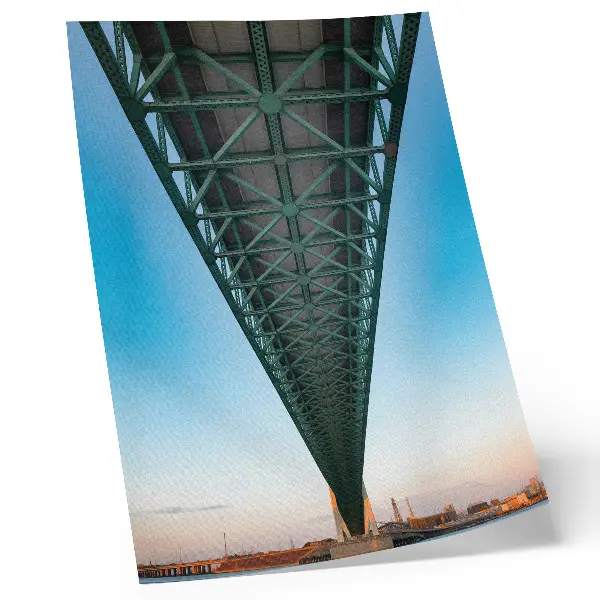Premium wall art truss bridge structure with modern symmetry