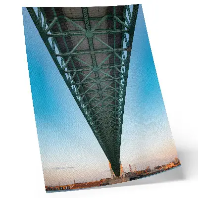 Premium wall art truss bridge structure with modern symmetry