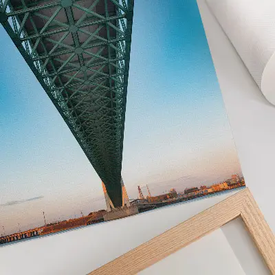 Premium wall art truss bridge structure with modern symmetry