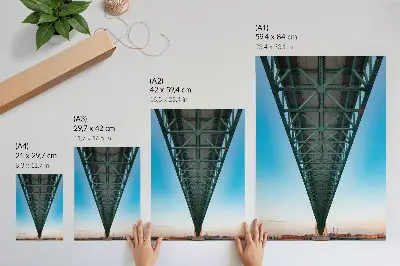Premium wall art truss bridge structure with modern symmetry