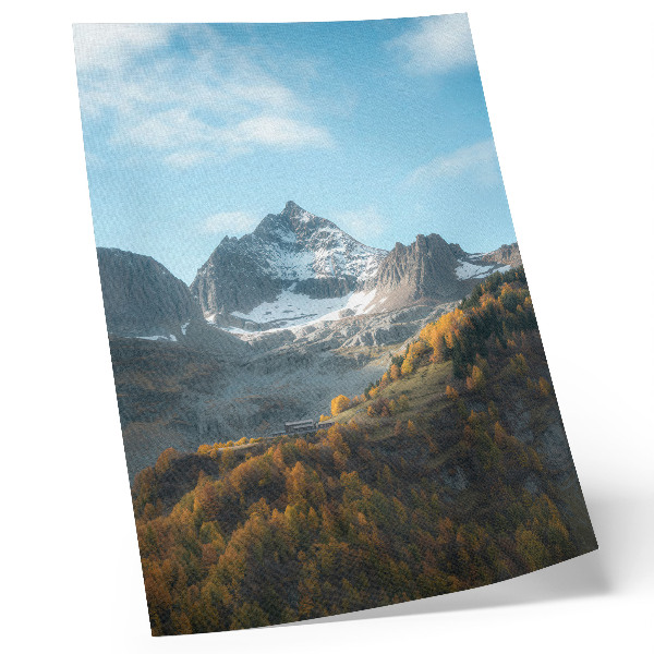 Art print Mountains and forests in autumn colors