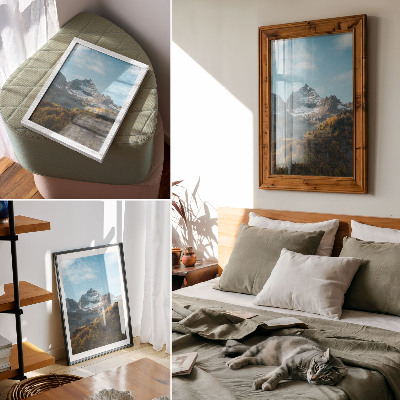 Art print Mountains and forests in autumn colors