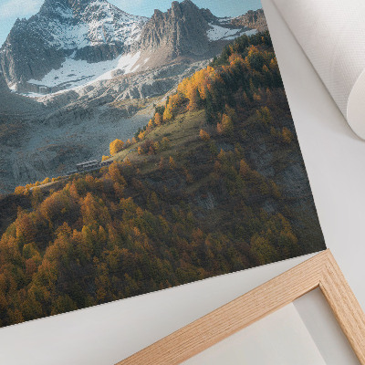 Art print Mountains and forests in autumn colors