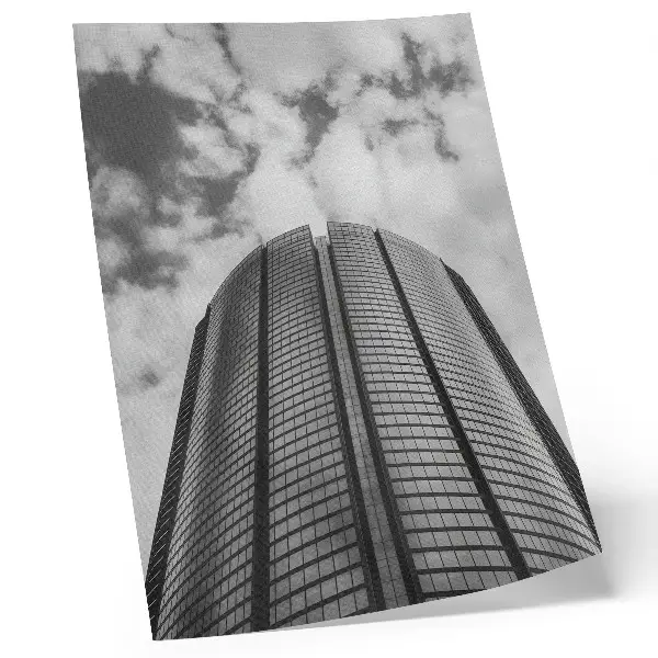 Premium wall art modern skyscraper featuring symmetrical elegance
