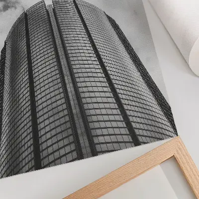 Premium wall art modern skyscraper featuring symmetrical elegance
