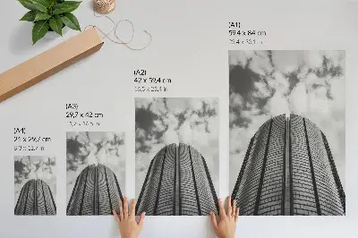 Premium wall art modern skyscraper featuring symmetrical elegance