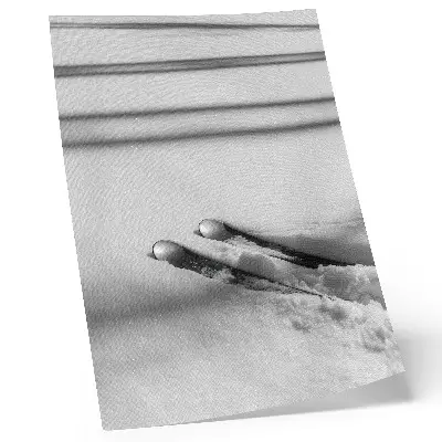 Decorative poster minimalist print with white and gray ski shadows