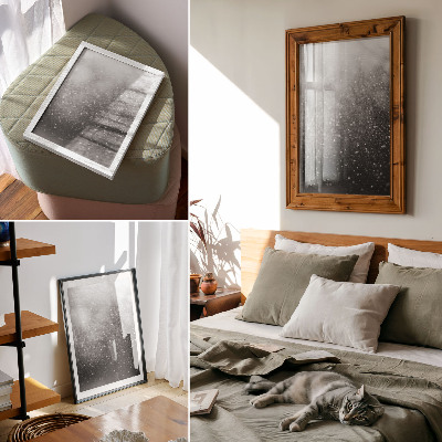 Premium wall art Subtle light gray bokeh delicacy