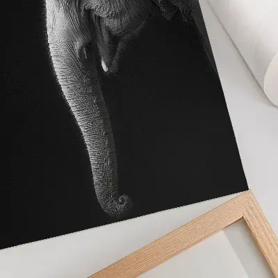 Elephant profile decorative poster monochrome portrait