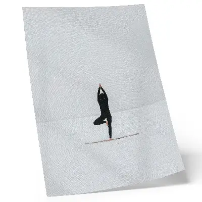 Yoga minimalism poster peace and harmony figure design