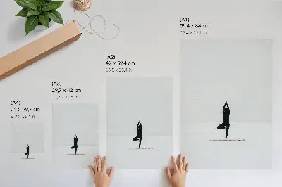 Yoga minimalism poster peace and harmony figure design