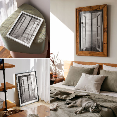 Premium wall art Open window effect horizon peace space