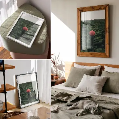 Poster featuring dominant greenery with a peaceful and mysterious contrast