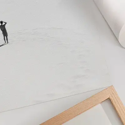 Art print minimalist solitude space peace illustration