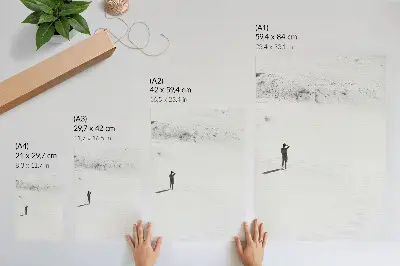 Art print minimalist solitude space peace illustration