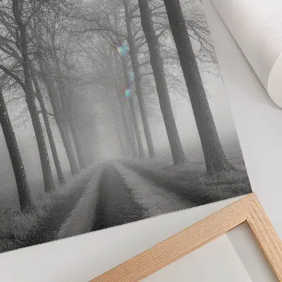 Misty Tree Alley Wall Art modern minimalism style