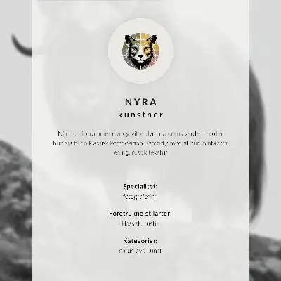 Poster black and white animal nature elegance design