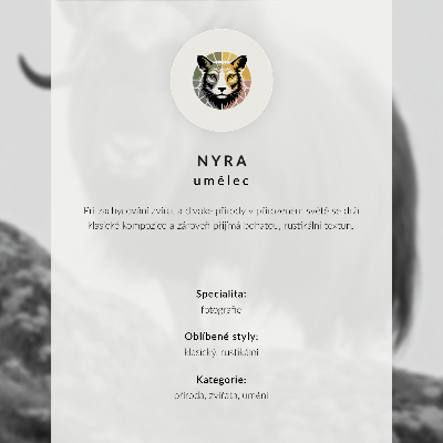 Poster Black and white animal raw nature elegance