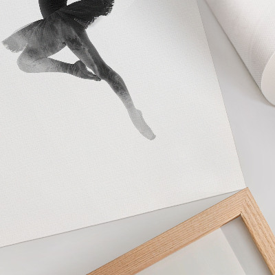 Decorative poster The elegant silhouette of a dancer, full of dynamics