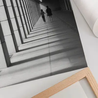 Decorative poster modern architecture with long shadows and symmetry