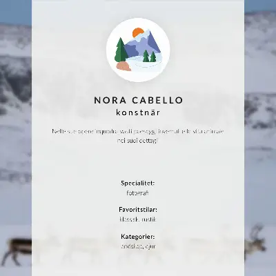 Art print reindeer against a winter mountain landscape