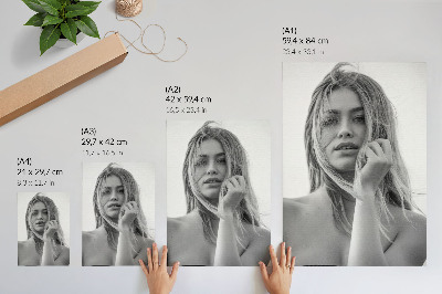 Poster A portrait of a woman full of emotions