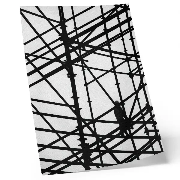 Decorative poster contrasting lines with light background structure and modern design