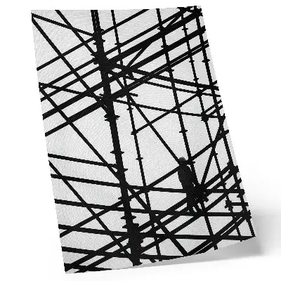 Decorative poster contrasting lines with light background structure and modern design