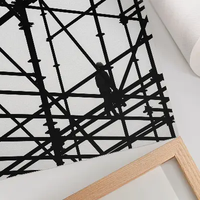 Decorative poster contrasting lines with light background structure and modern design