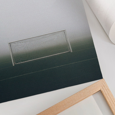 Art print Goal on the pitch fog calm minimalism