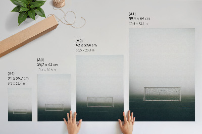 Art print Goal on the pitch fog calm minimalism