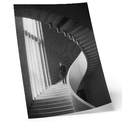 Poster Spiral staircase brick minimalism contrast