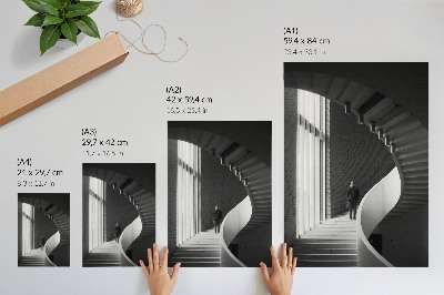 Poster Spiral staircase brick minimalism contrast