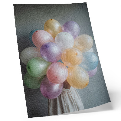 Decorative poster Pastel balloons on a gray background