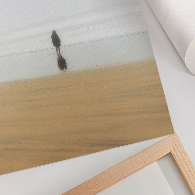 Poster Minimalism, peace, solitude, beach, reflection, water